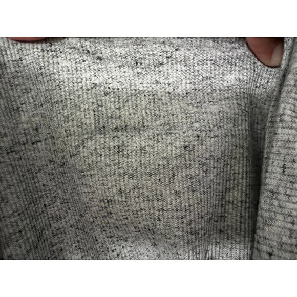 Asos Size 8 Heathered Gray Twist Front Ribbed Short Sleeve Knit Maxi - Picture 6 of 7